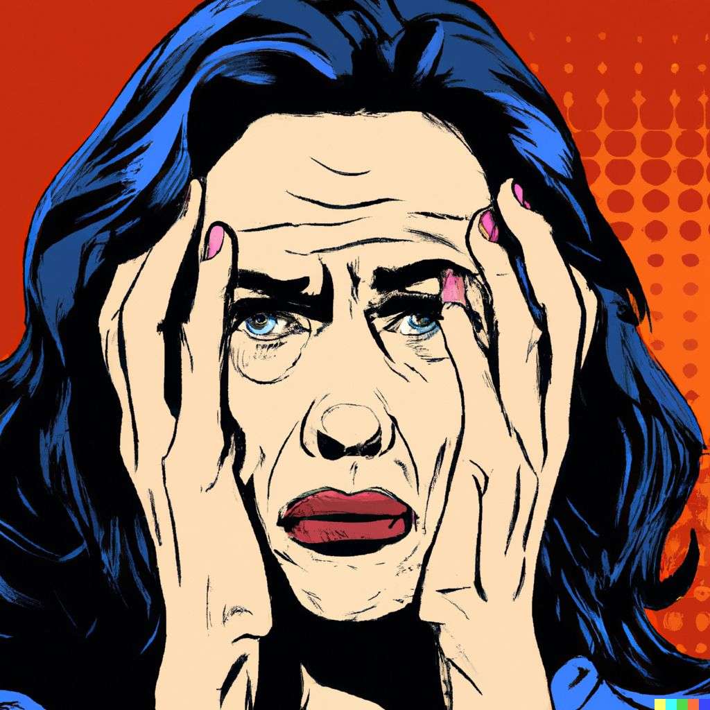 a representation of anxiety, pop art